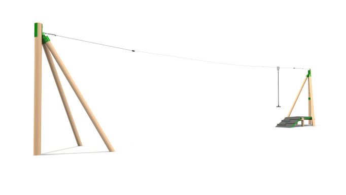 Timber Aerial Runway - One Way