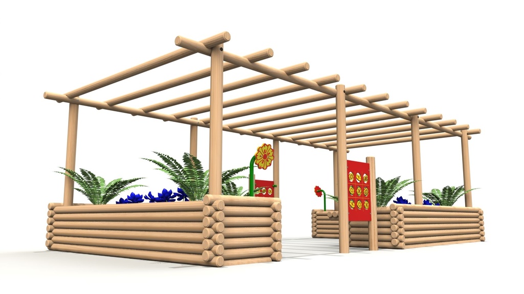 Pergola with Planters