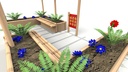 Pergola with Planters