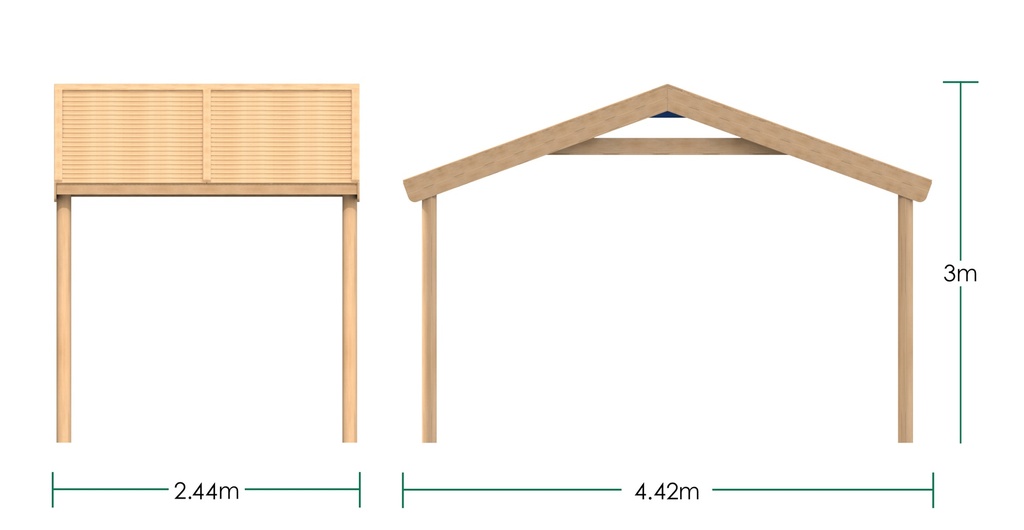 2.6 x 4.4m Shelter