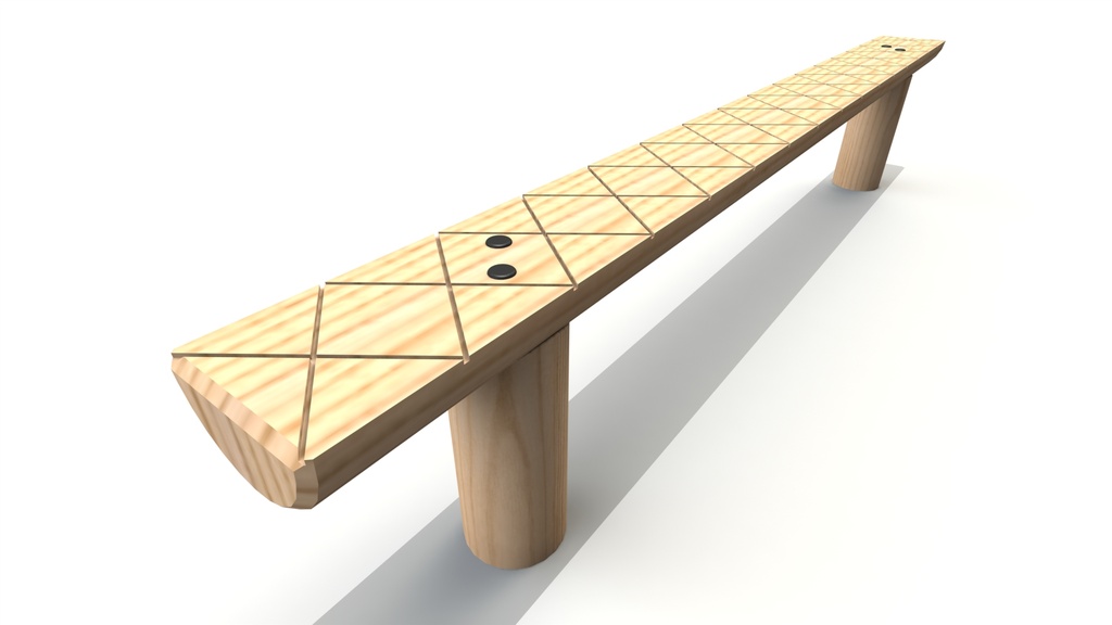 Timber 2400mm x 200mm Balance Beam