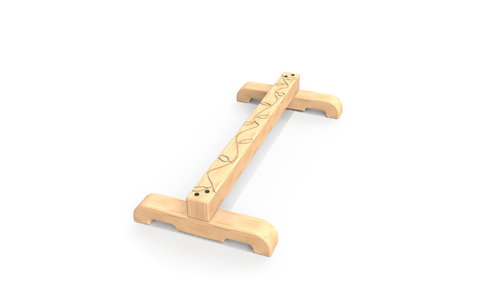 Timber Freestanding Sloping Balance Beam