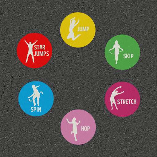 Get Active Package B Solid fitness activity circles 1-6