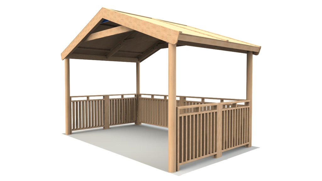 3m Hexagonal Outdoor Classroom (copy) (Shelter, 3x sides and no seats)