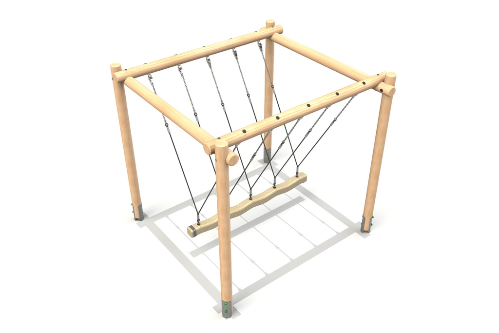 Suspended Timber Rope Swing (Short Log Swing)