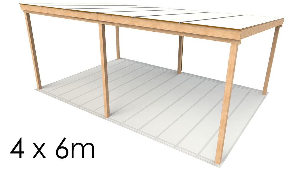 4 x 6m Polycarbonate Shelter with options