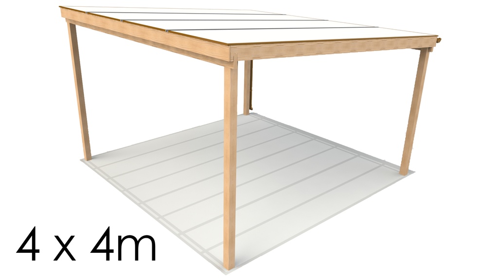 2 x 4m Polycarbonate Shelter with options (copy) (Shelter Only)