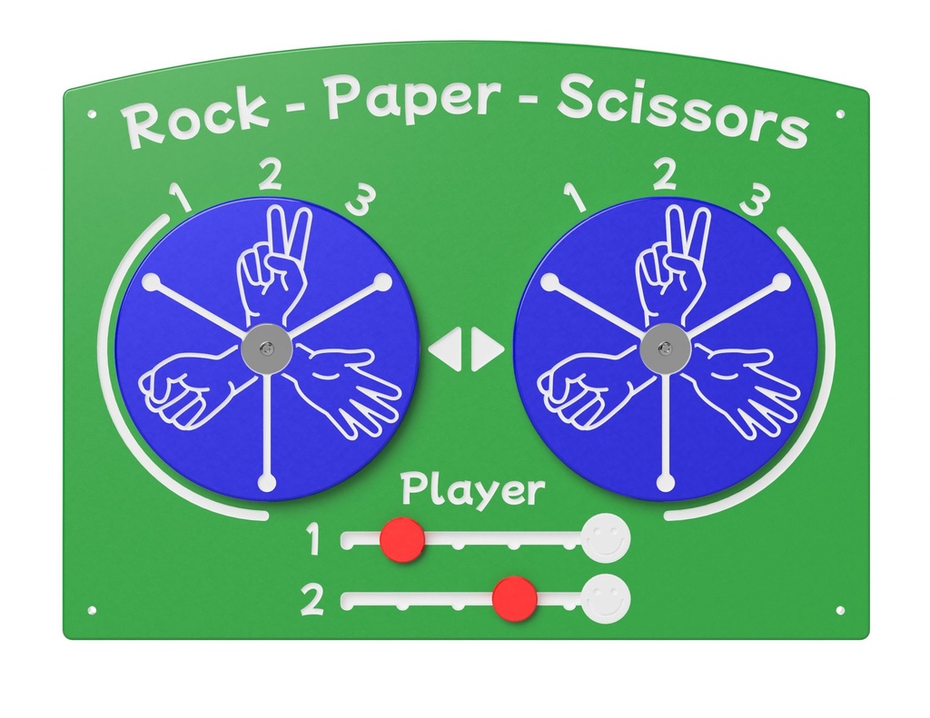 HDPE Rock, Paper, Scissors Play Panel (With Timber Legs)