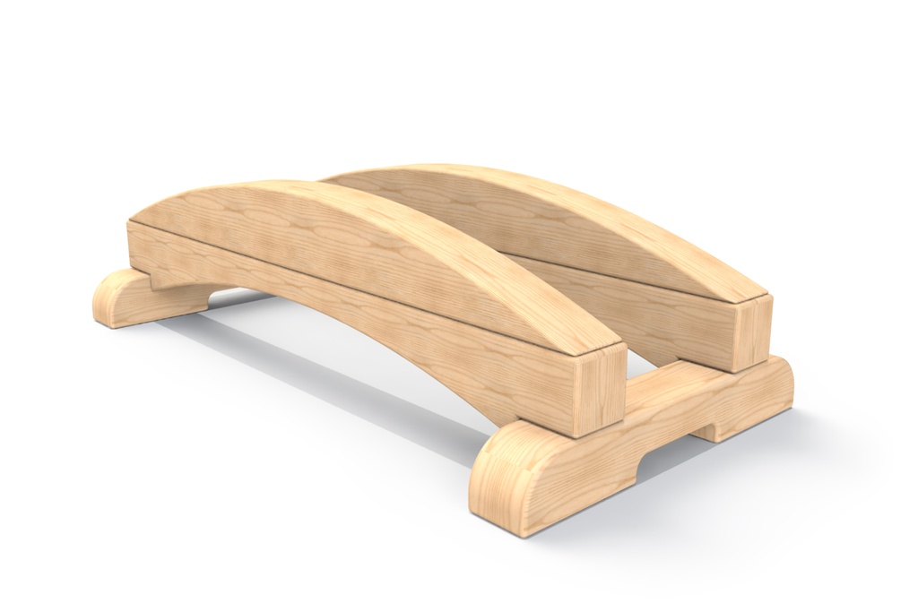 Timber Freestanding Dual Arched Balance Beam