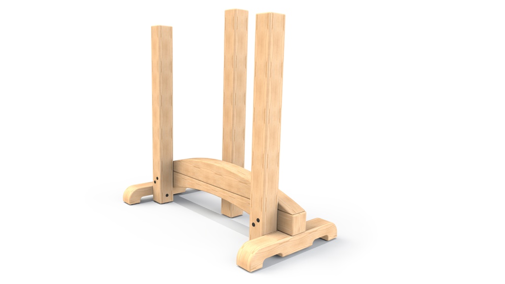 Timber Freestanding Arched Balance Weave