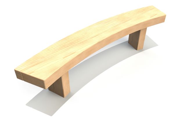 Curved Sleeper Bench
