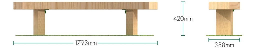 Curved Sleeper Bench