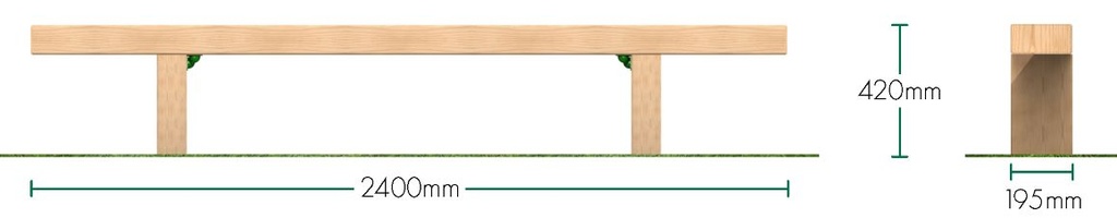 Sleeper Bench 2.4m