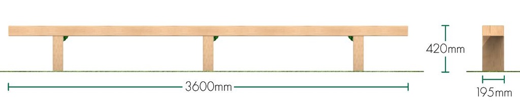 Sleeper Bench 3.6m