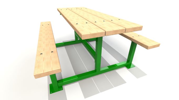 Timber & Steel Picnic Bench