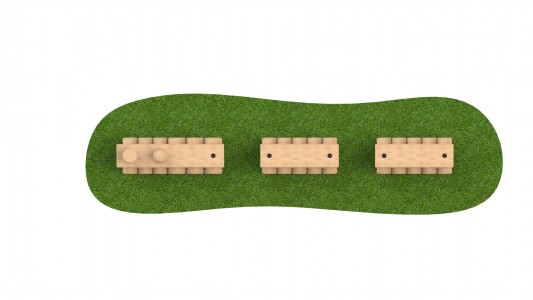 Midi Log Maze with Platform & Slide - 4.2m x 2.7m