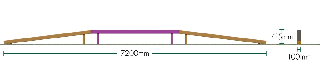 Steel Three Bar Balance Beam