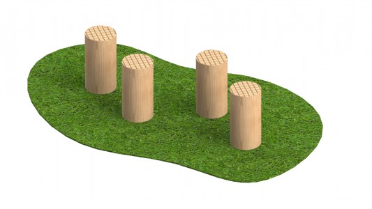 200mm Stepping Logs (Set of 4)