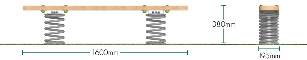 Timber 1.6m Wobble Board