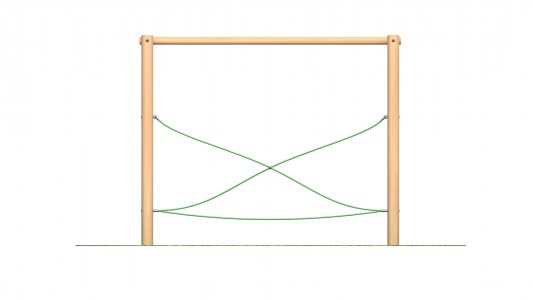 Cross Rope Traverse - 3.35m x 0.25m
