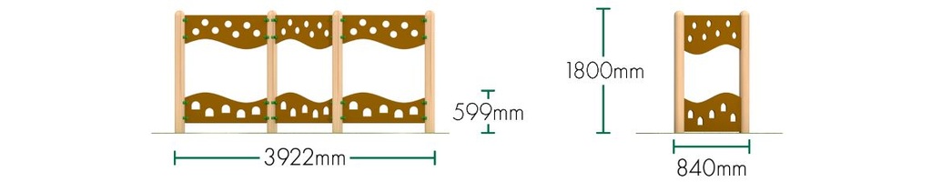 Zig Zag Traverse Wall Double Sided (Garuda Board)