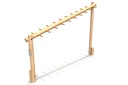 Timber Sloping Monkey Bar Log