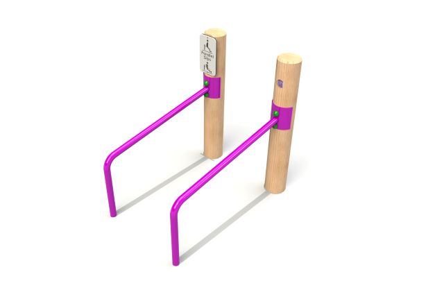 Timber Low Parallette Bars (UK Pine)