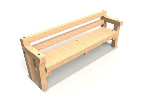 Sleeper Bench with Backrest