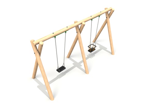 Timber Swing - Flat Seat & Cradle configurations